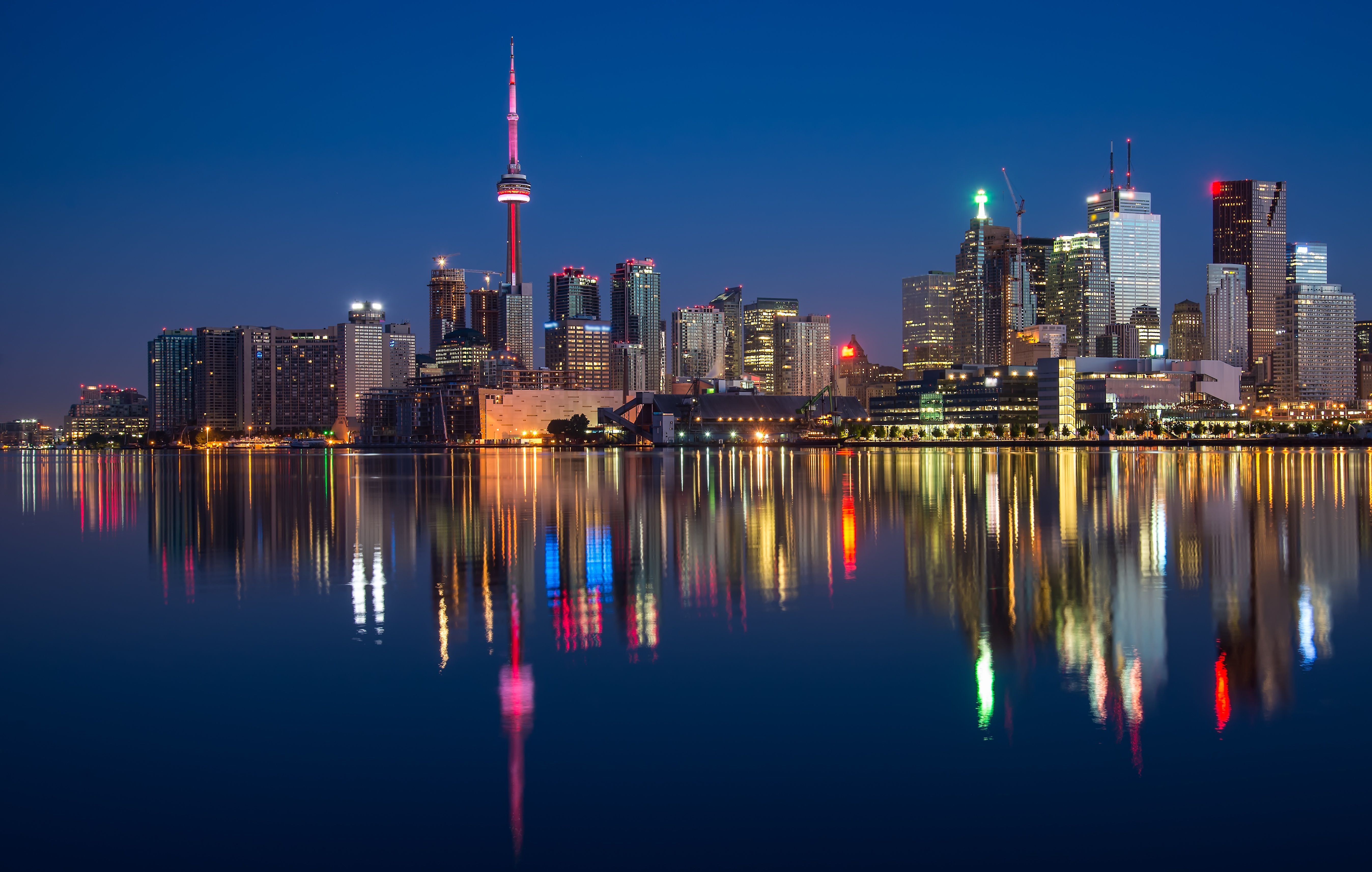 Wallpaper Toronto, Skyline, Cityscape, Skyscrapers, - Canada Places To Visit - HD Wallpaper 