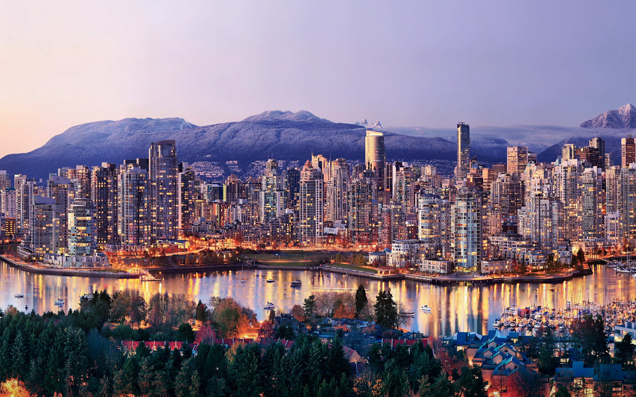 Data Src Widescreen Vancouver Skyline Wallpaper - HD Wallpaper 