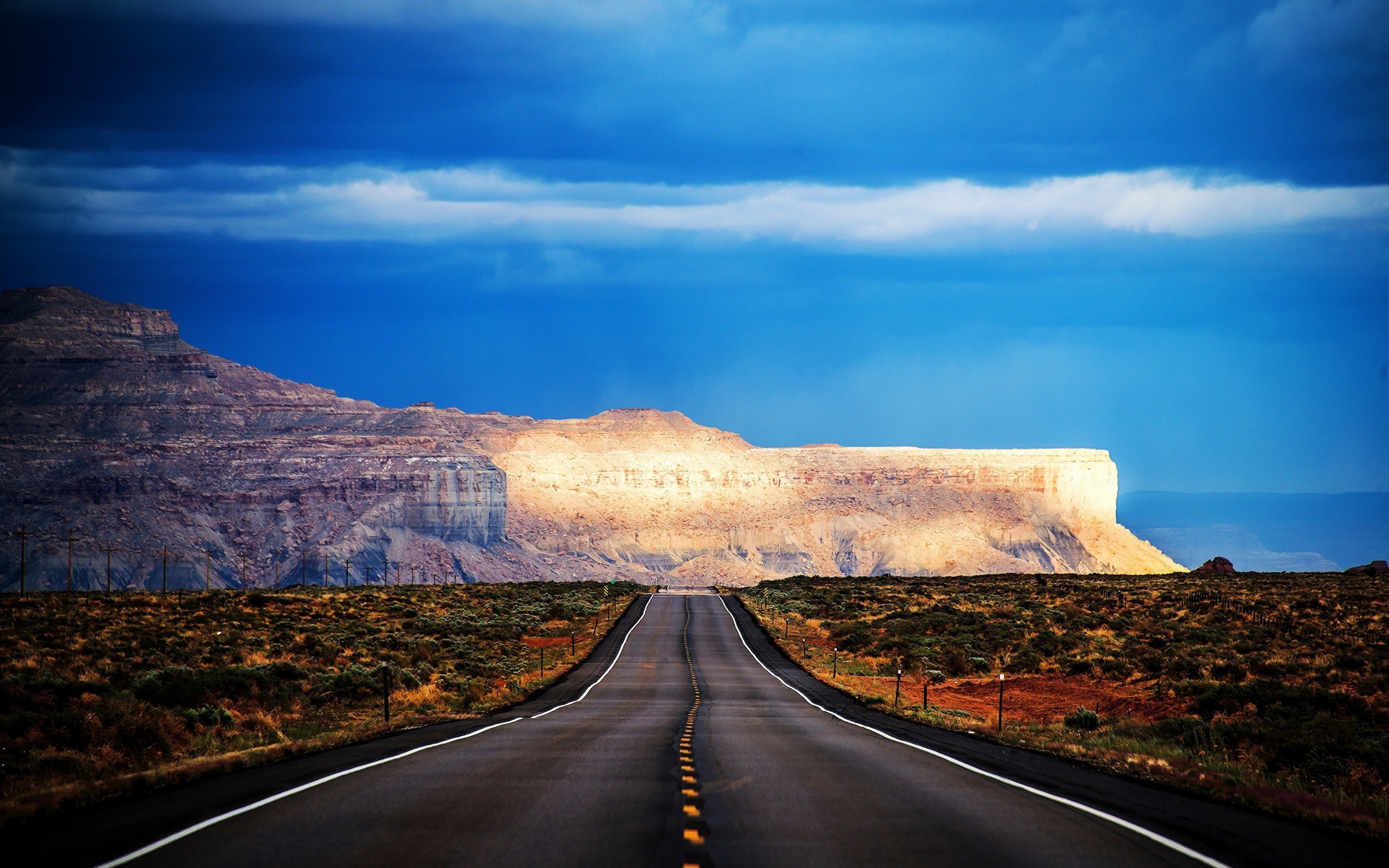 High Resolution Desert Highway - HD Wallpaper 