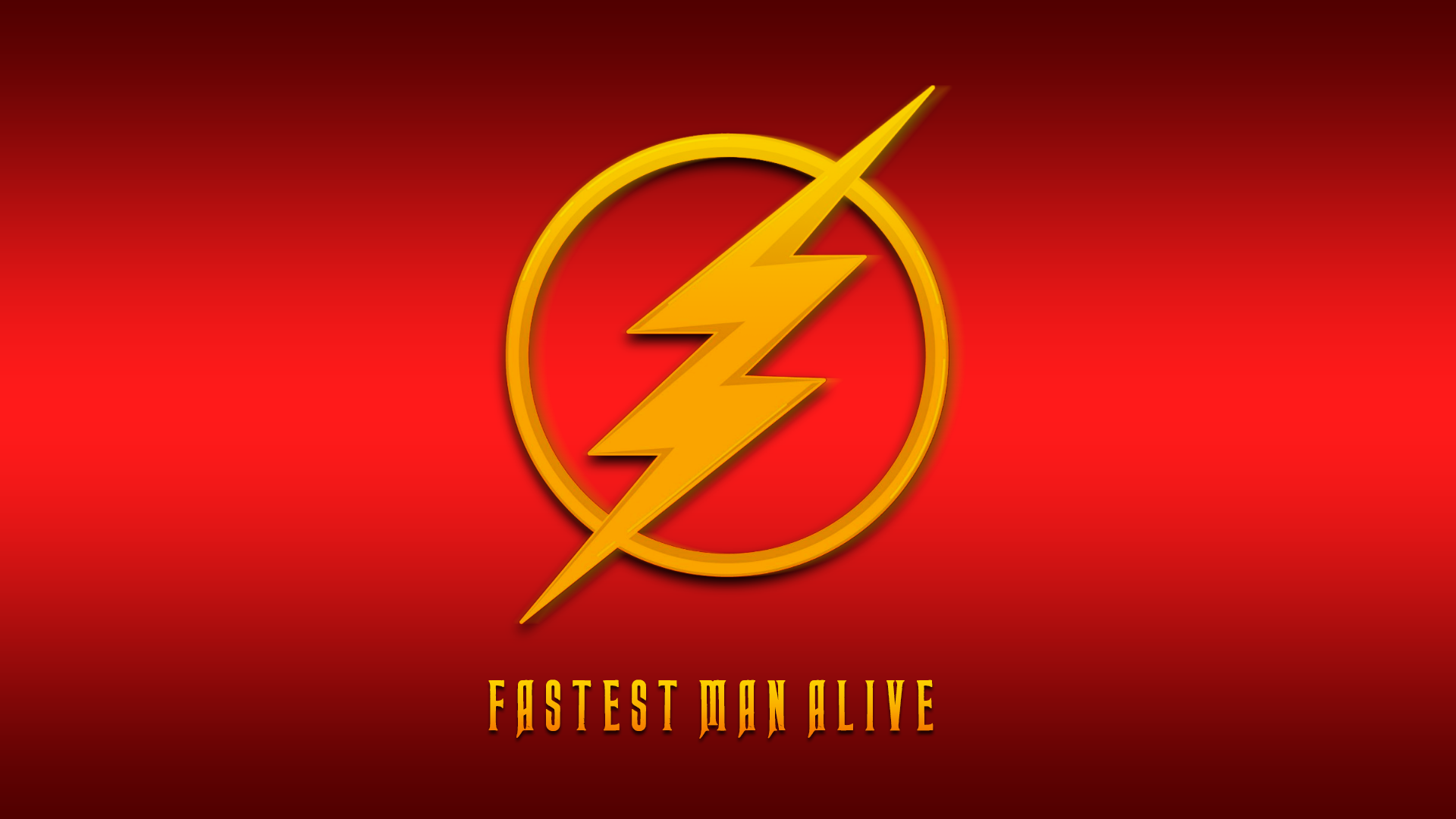 Logo Flash Fastest Man Alive - HD Wallpaper 