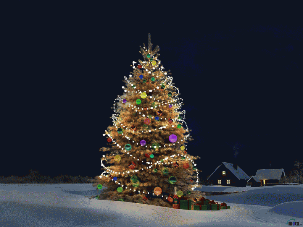 Christmas Tree Wallpaper - Гиф Елка Новый Год - HD Wallpaper 