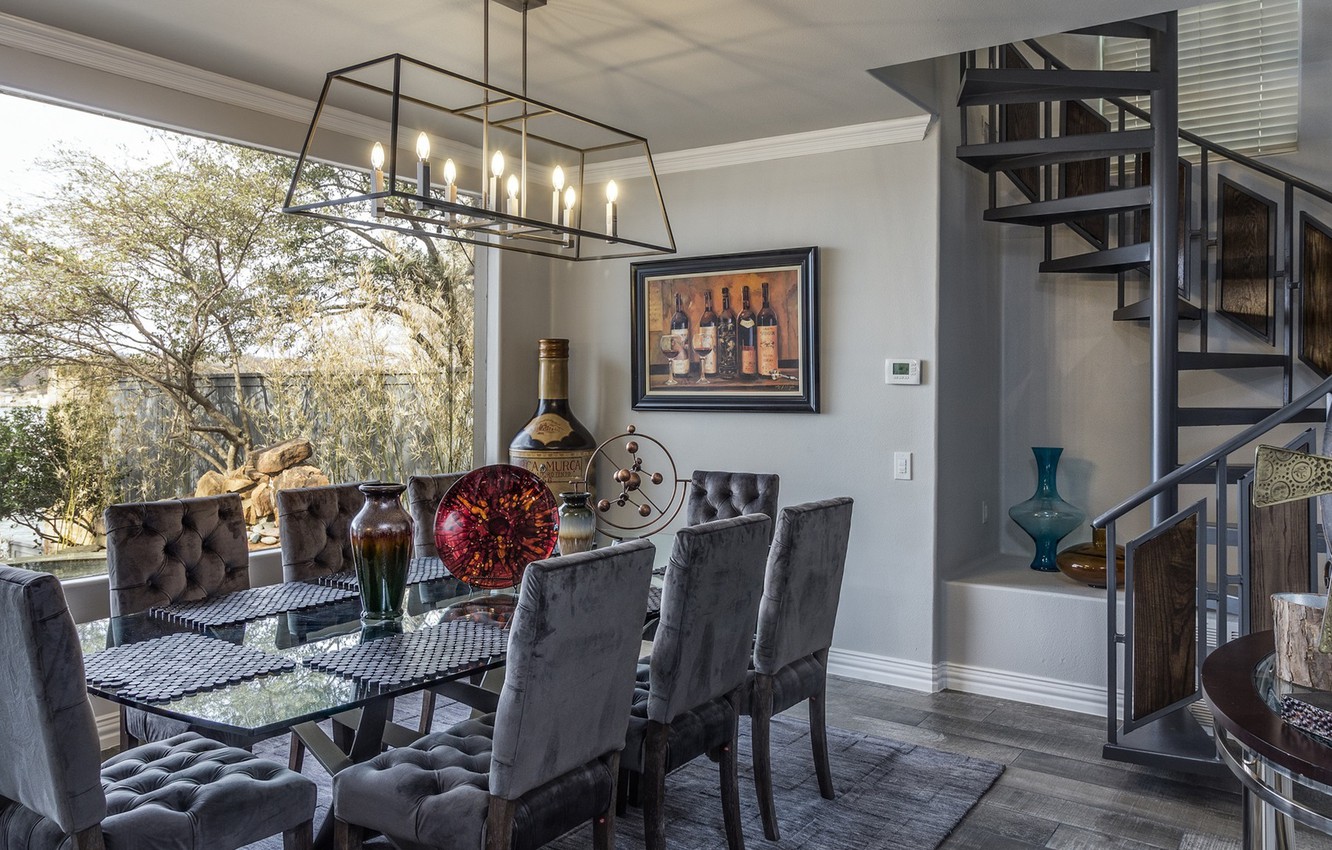 Photo Wallpaper Room, Interior, Dining Room - Furniture - HD Wallpaper 