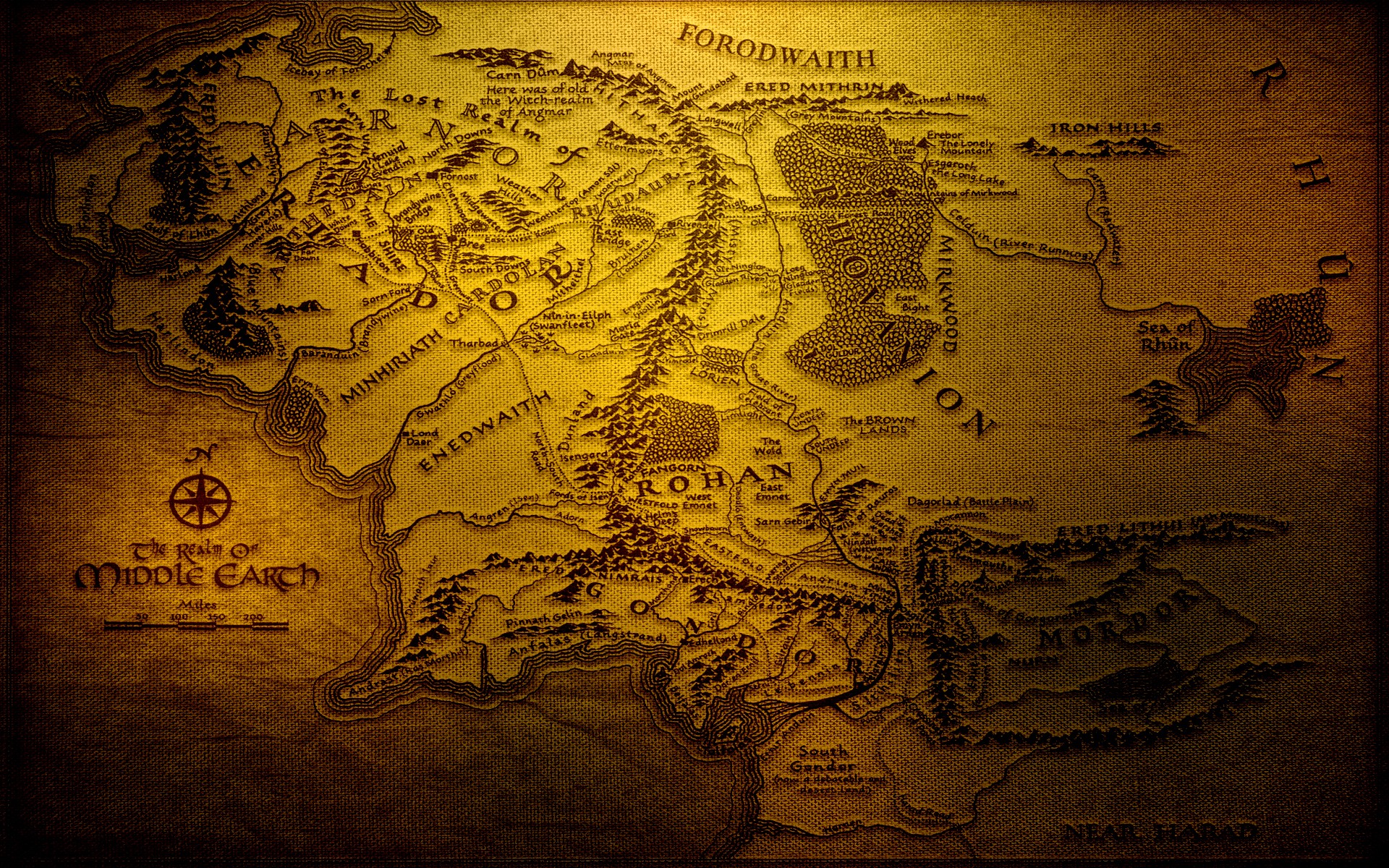 Wallpaper - Lord Of The Rings Wallpaper Map - HD Wallpaper 