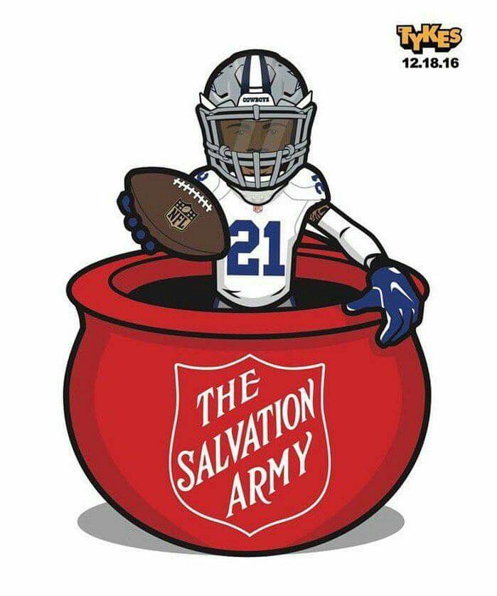 Dallas Cowboys Clipart Zeke - Salvation Army Ezekiel Elliott - HD Wallpaper 