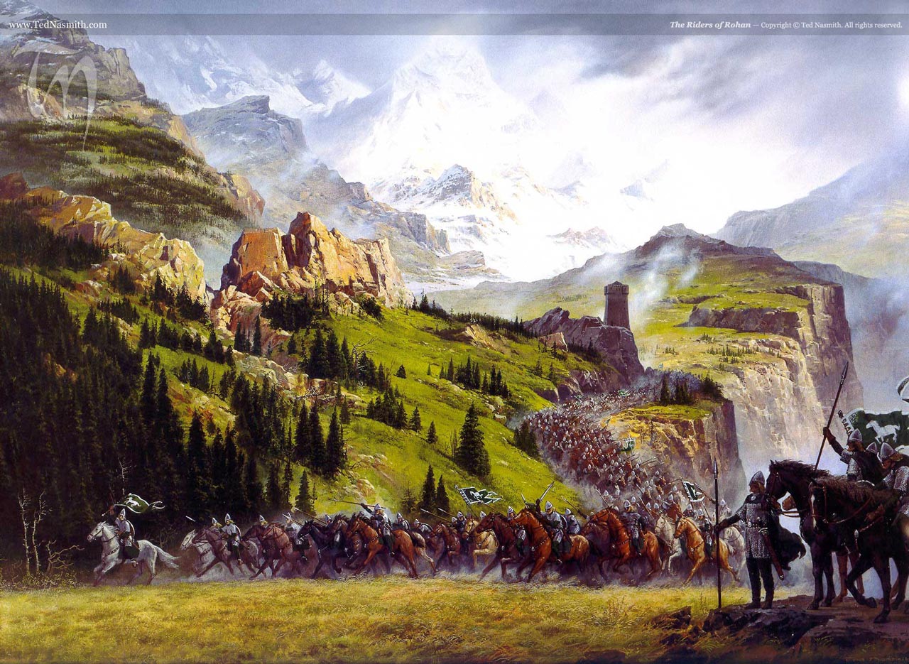 Rohan Lord Of The Rings Painting - HD Wallpaper 