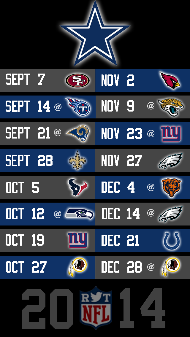 2016 Dallas Cowboys Wallpaper - Giants Schedule 2017 Nfl - HD Wallpaper 