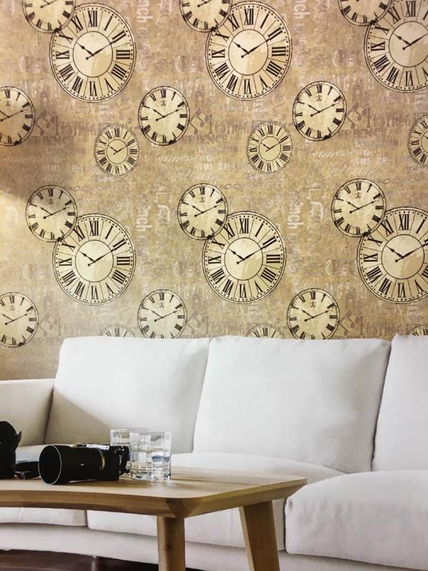Wall Wallpaper Clock Design - HD Wallpaper 