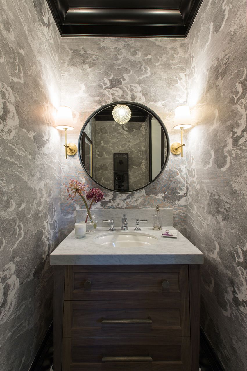 Cole And Son Cloud Wallpaper Bathroom - HD Wallpaper 