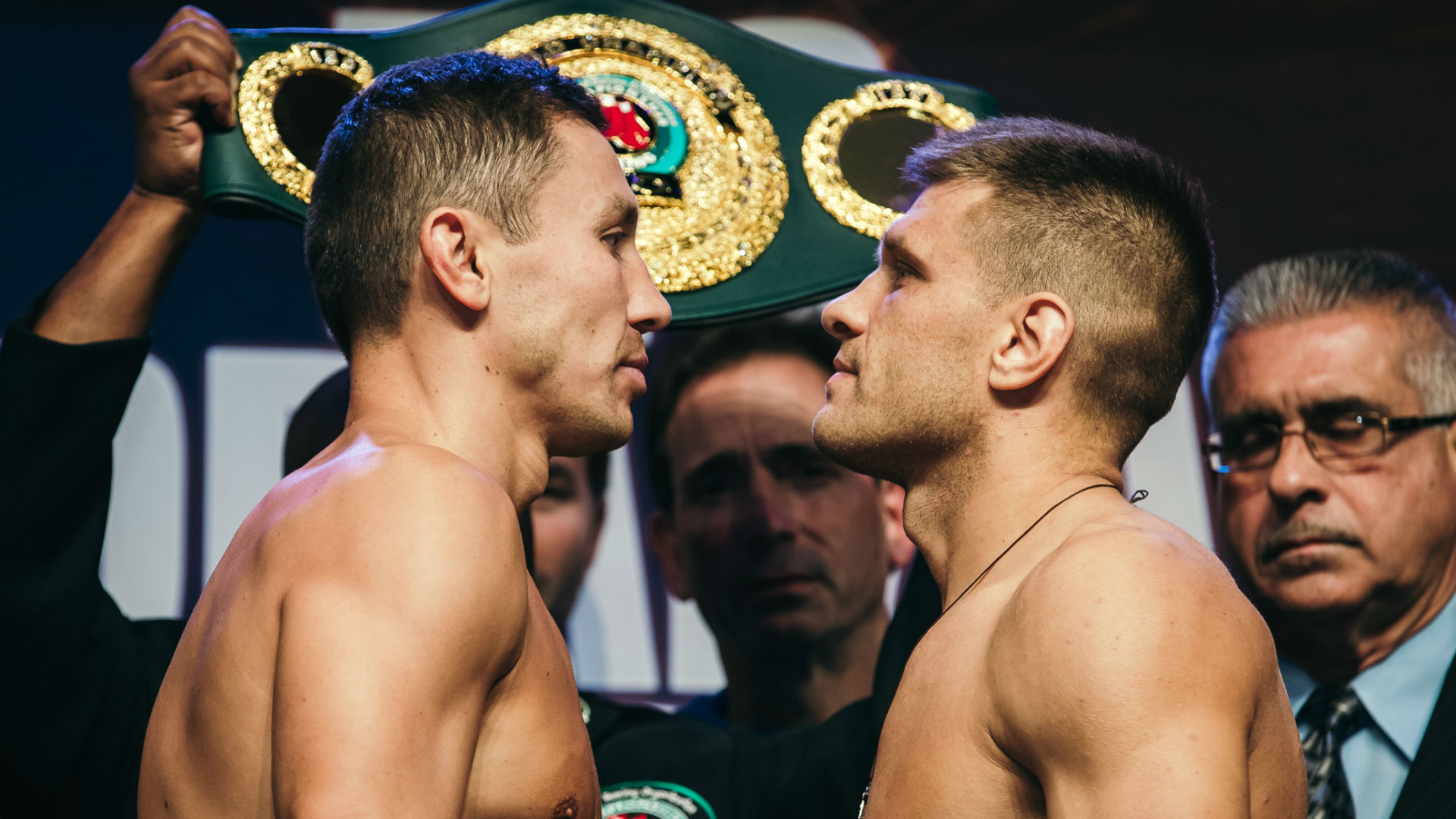 Ggg Derevyanchenko 100419a Westcott Dazn Ftr - Golovkin Vs Derevyanchenko - HD Wallpaper 