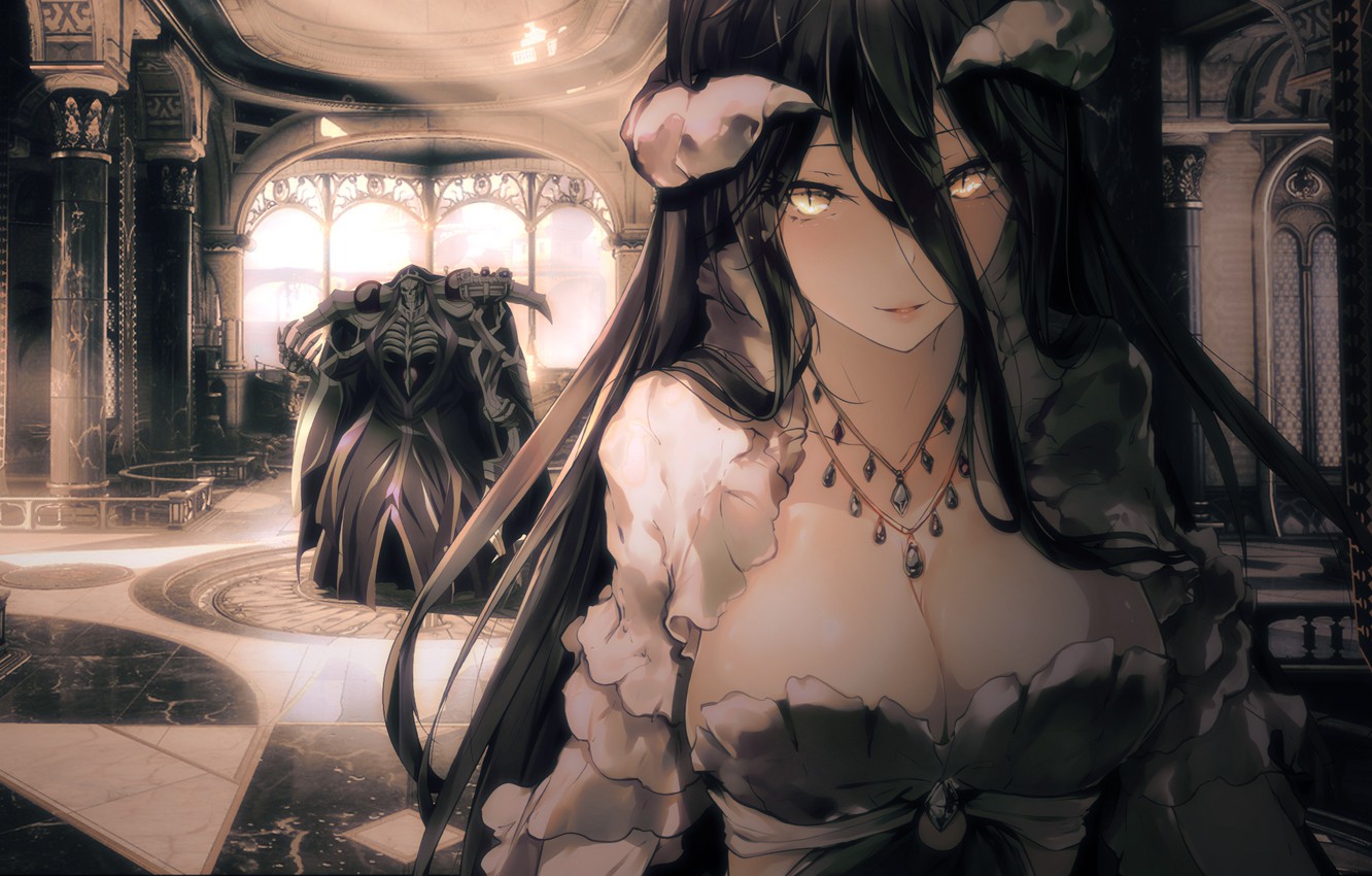 Photo Wallpaper Kawaii, Overlord, Anime, Pretty, Giant, - Manga Overlord Albedo Art - HD Wallpaper 