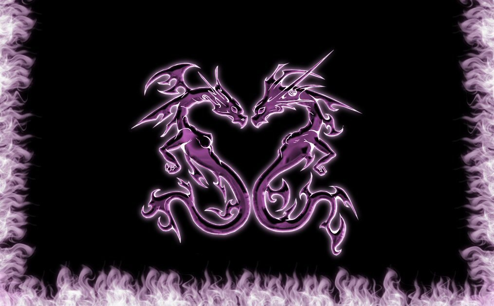 Purple Dragons - HD Wallpaper 
