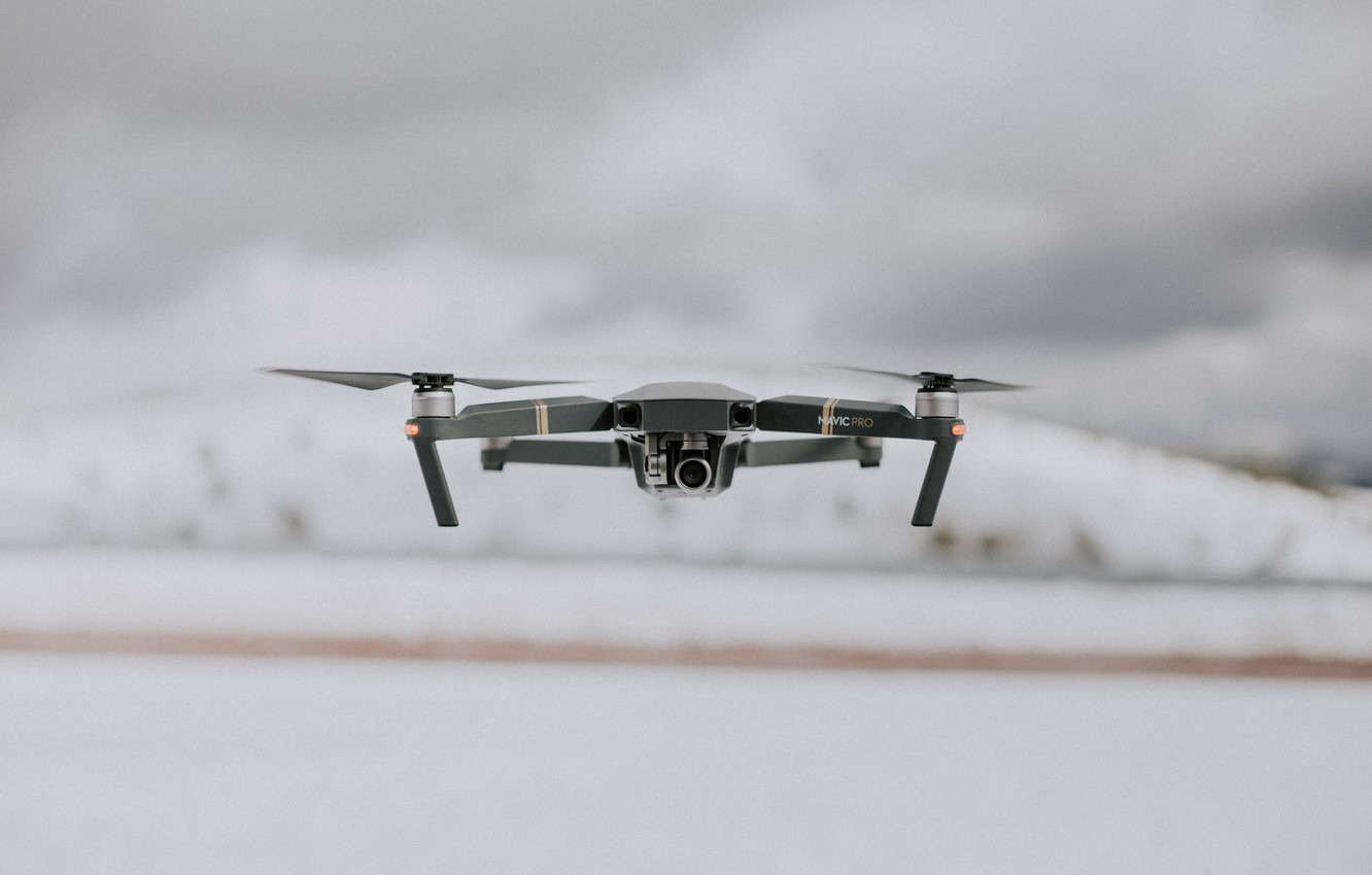 Photo Wallpaper Camera, The Camera, Drone, Propellers, - Dji Mavic - HD Wallpaper 