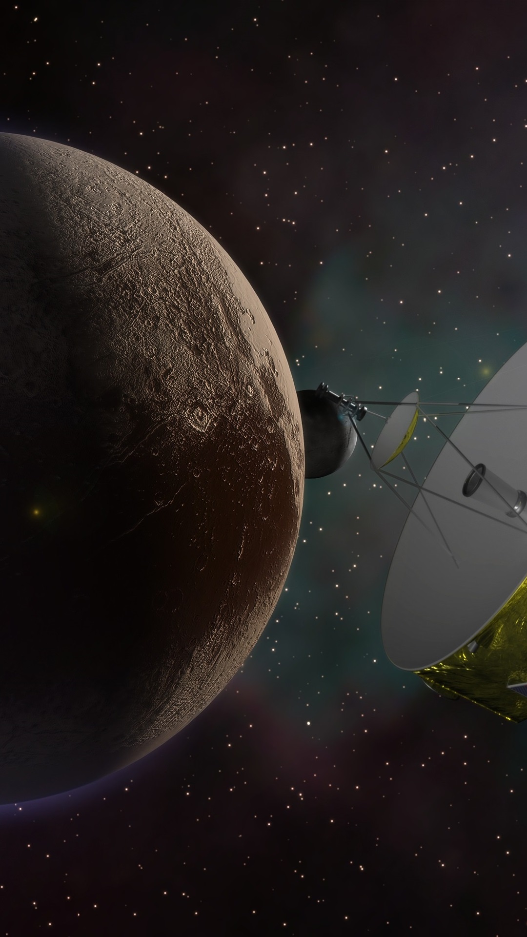 Iphone Wallpaper Pluto, Planet, Interplanetary Station, - Outer Space - HD Wallpaper 