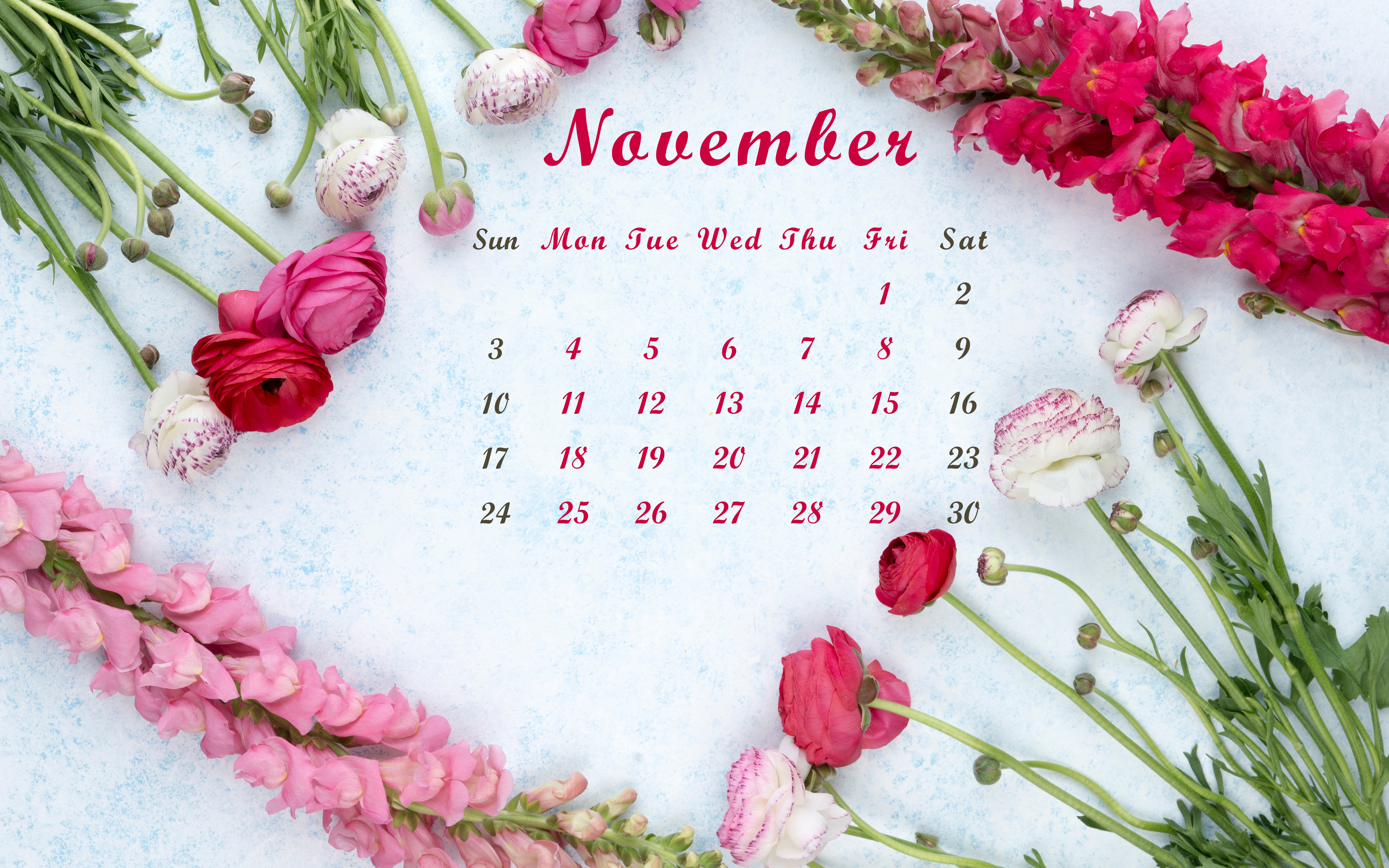 November 2019 Wallpaper Background - Desktop Calendar November 2019 - HD Wallpaper 