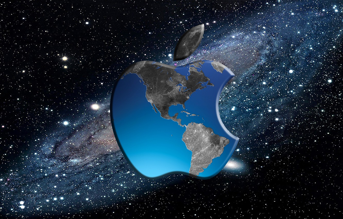 Photo Wallpaper Computer, Space, Earth, Apple, Apple, - Mac Apple Wallpaper Earth - HD Wallpaper 