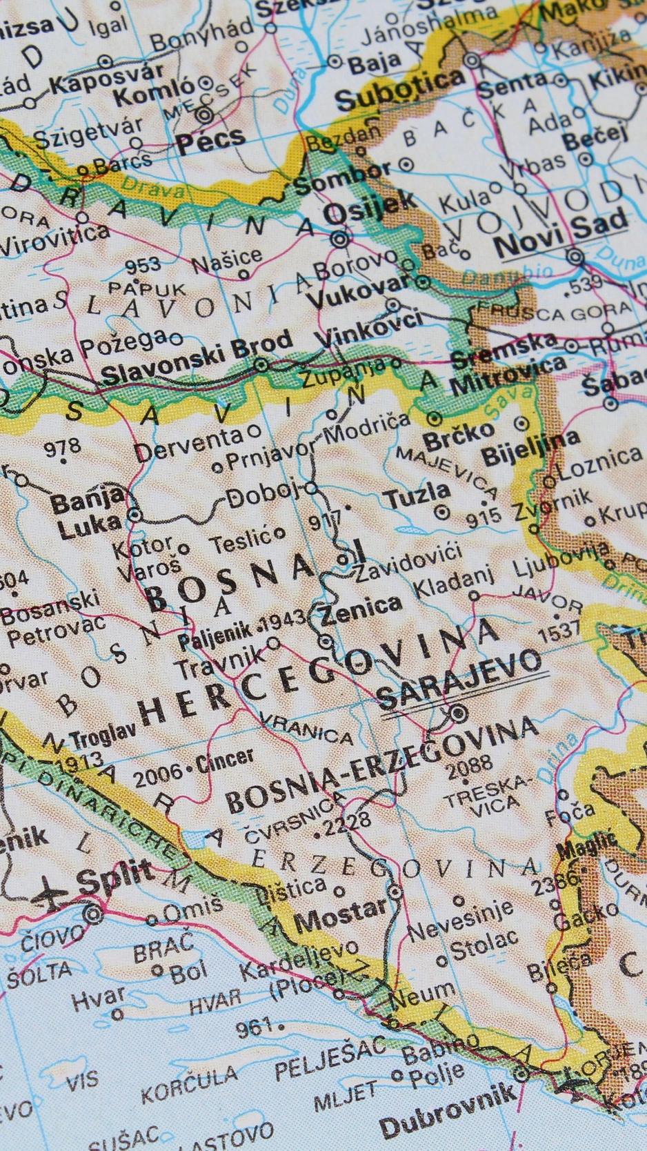 Wallpaper Map, Travel, Bosnia And Herzegovina - Bosnia Wallpaper Iphone - HD Wallpaper 