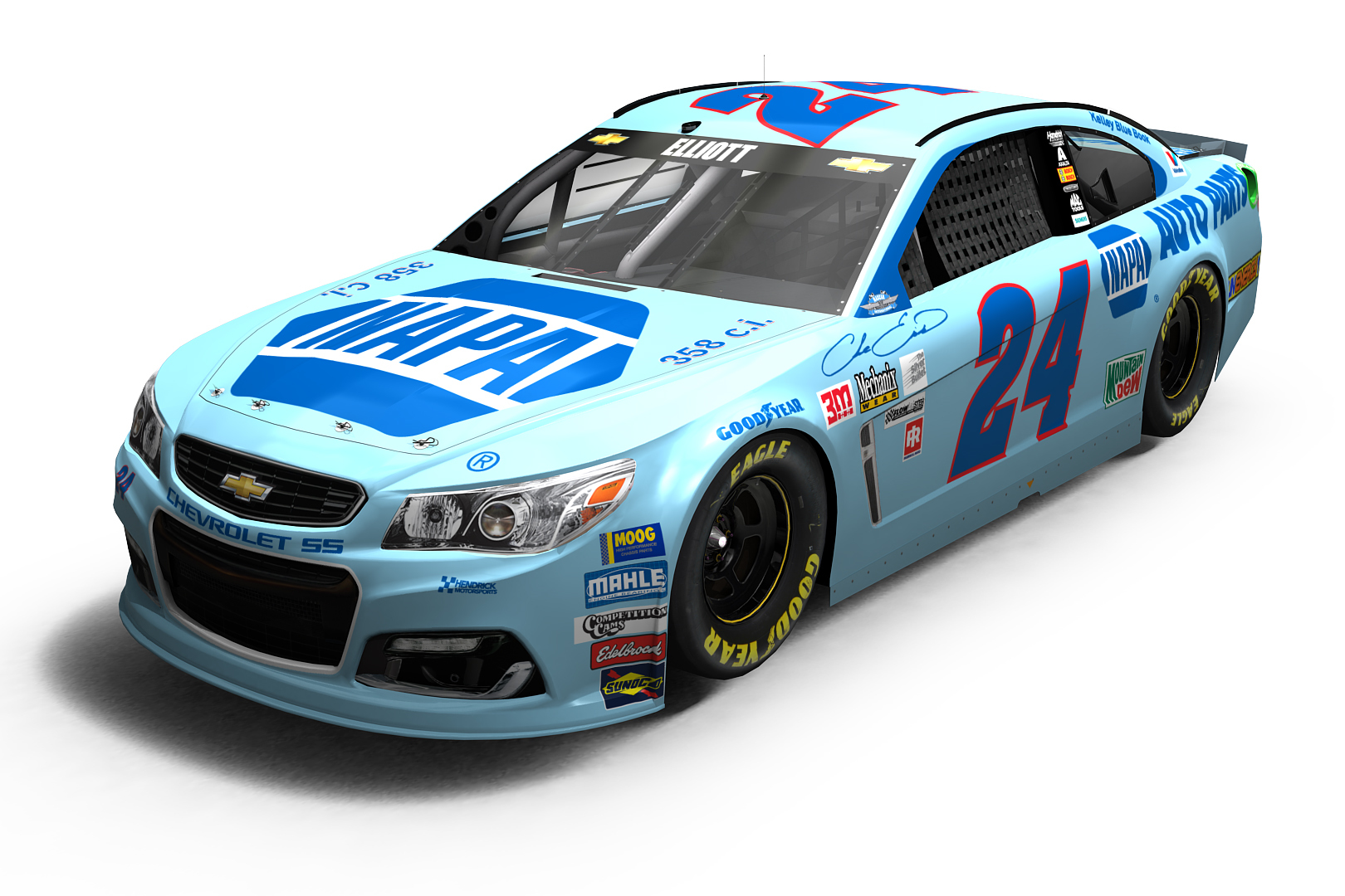 Elliott Retro Darlington Ride Throws Back To 1976 Hendrick - Chase Elliott Throwback Paint Scheme - HD Wallpaper 