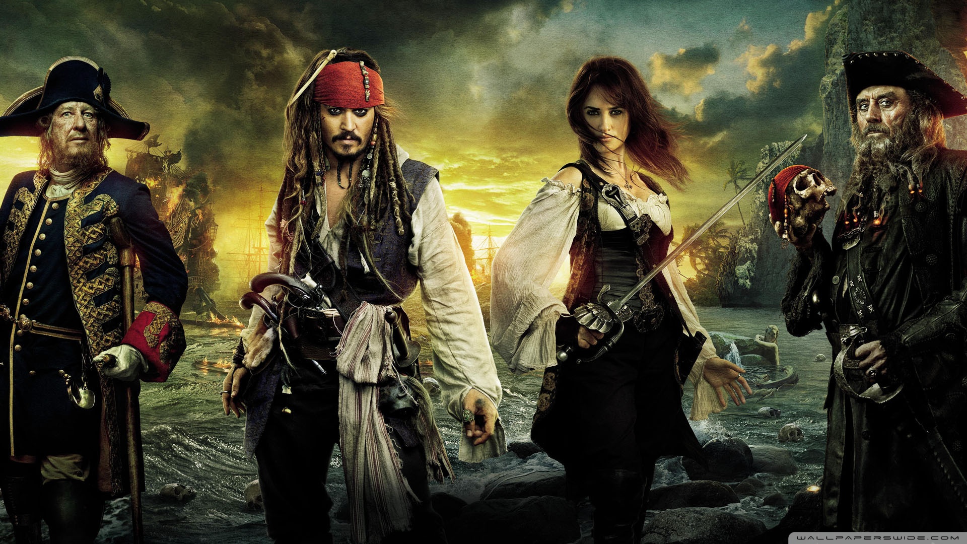 Pirates Of The Caribbean On Stranger Tides 2011 Movie - Pirates Of The Caribbean On Stranger Tides Actors - HD Wallpaper 