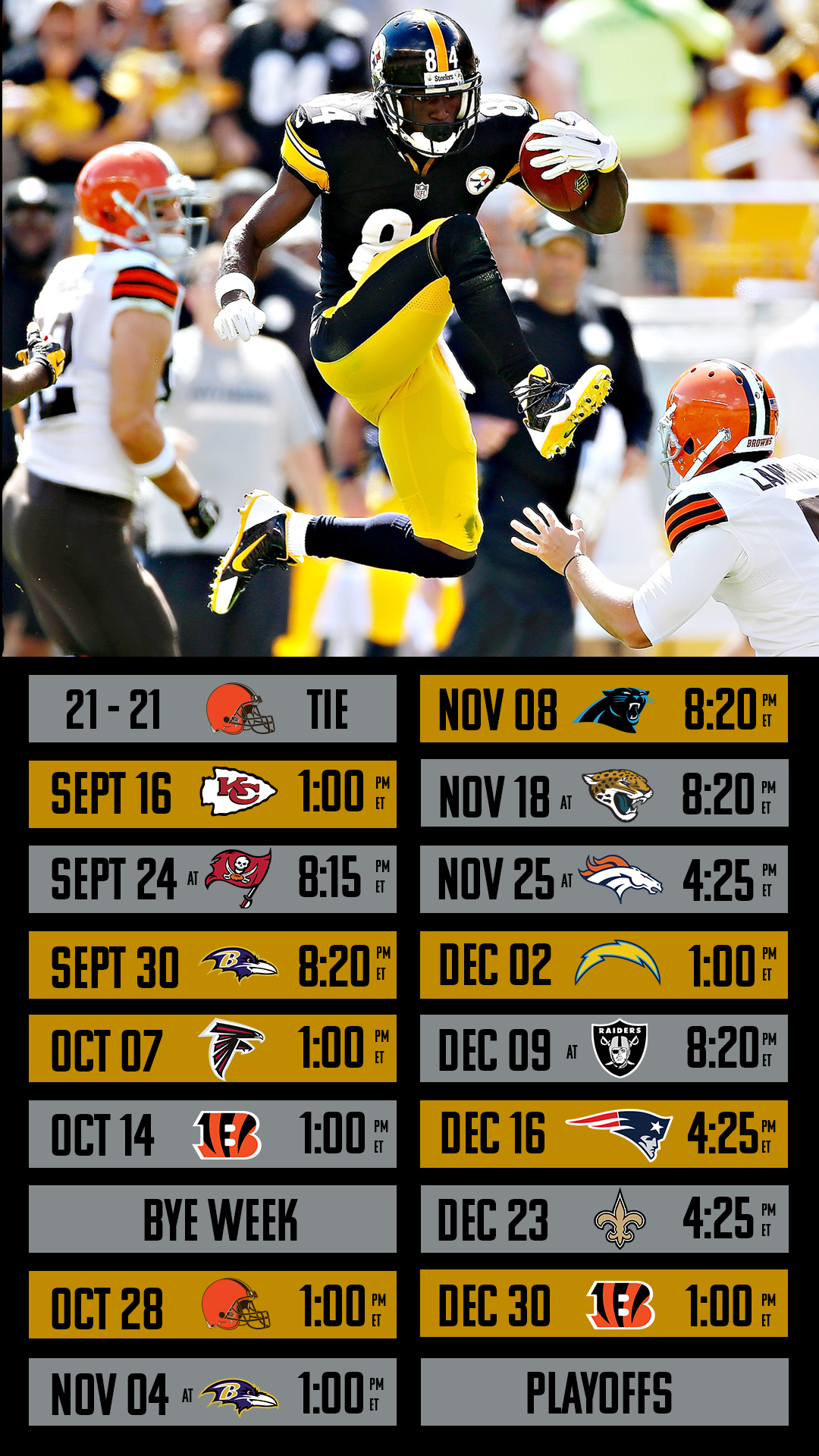 Antonio Brown Stepping On Punter - HD Wallpaper 