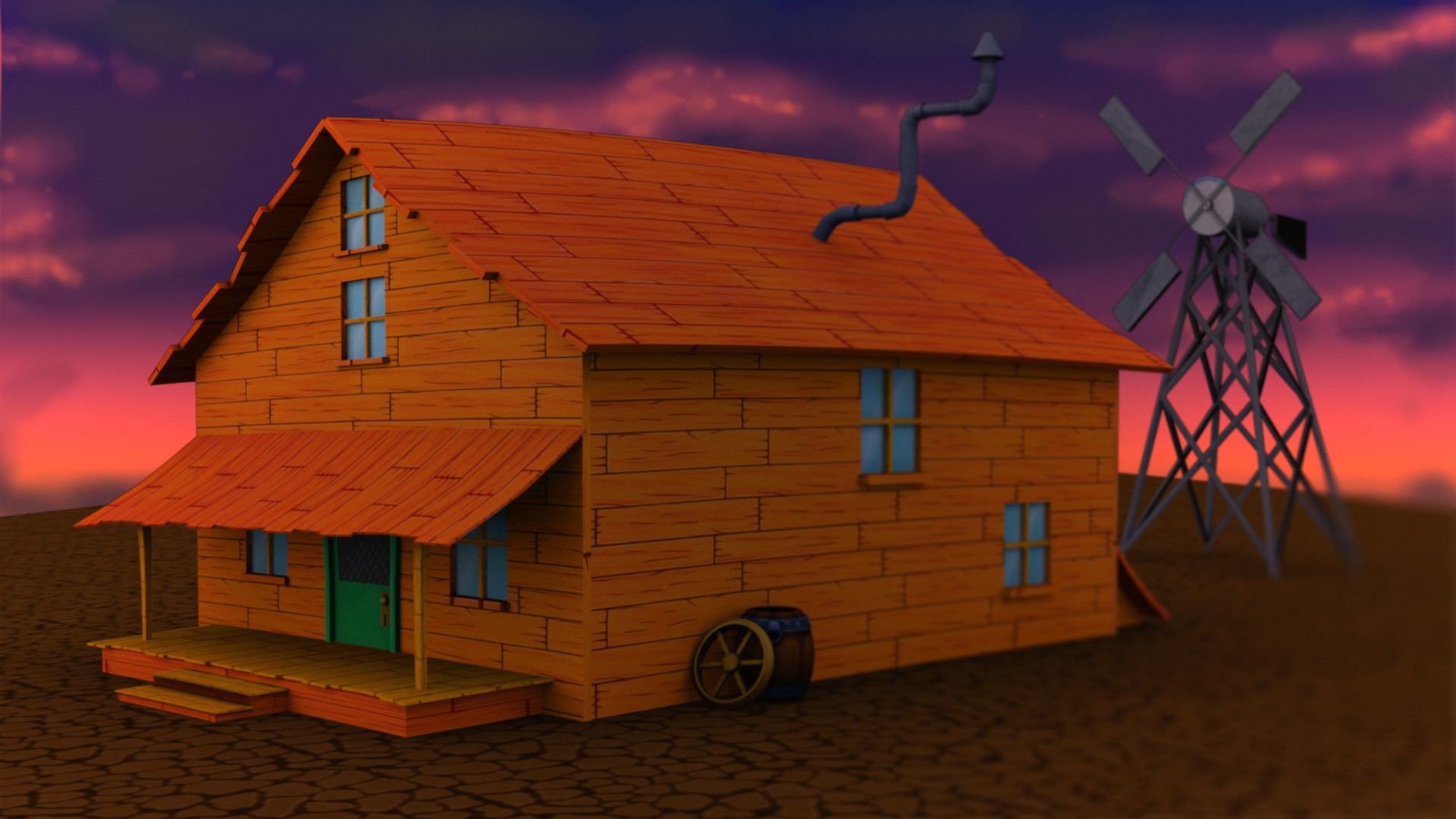 Courage The Cowardly Dog House Drawing - HD Wallpaper 
