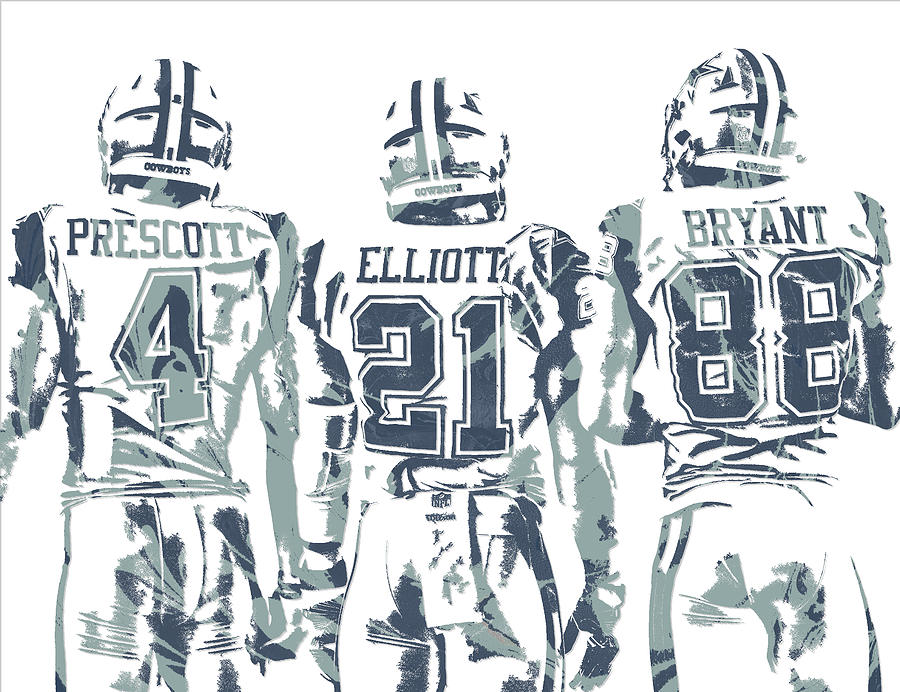 Dez Bryant Dak Prescott Ezekiel Elliott Dallas Cowboys - HD Wallpaper 