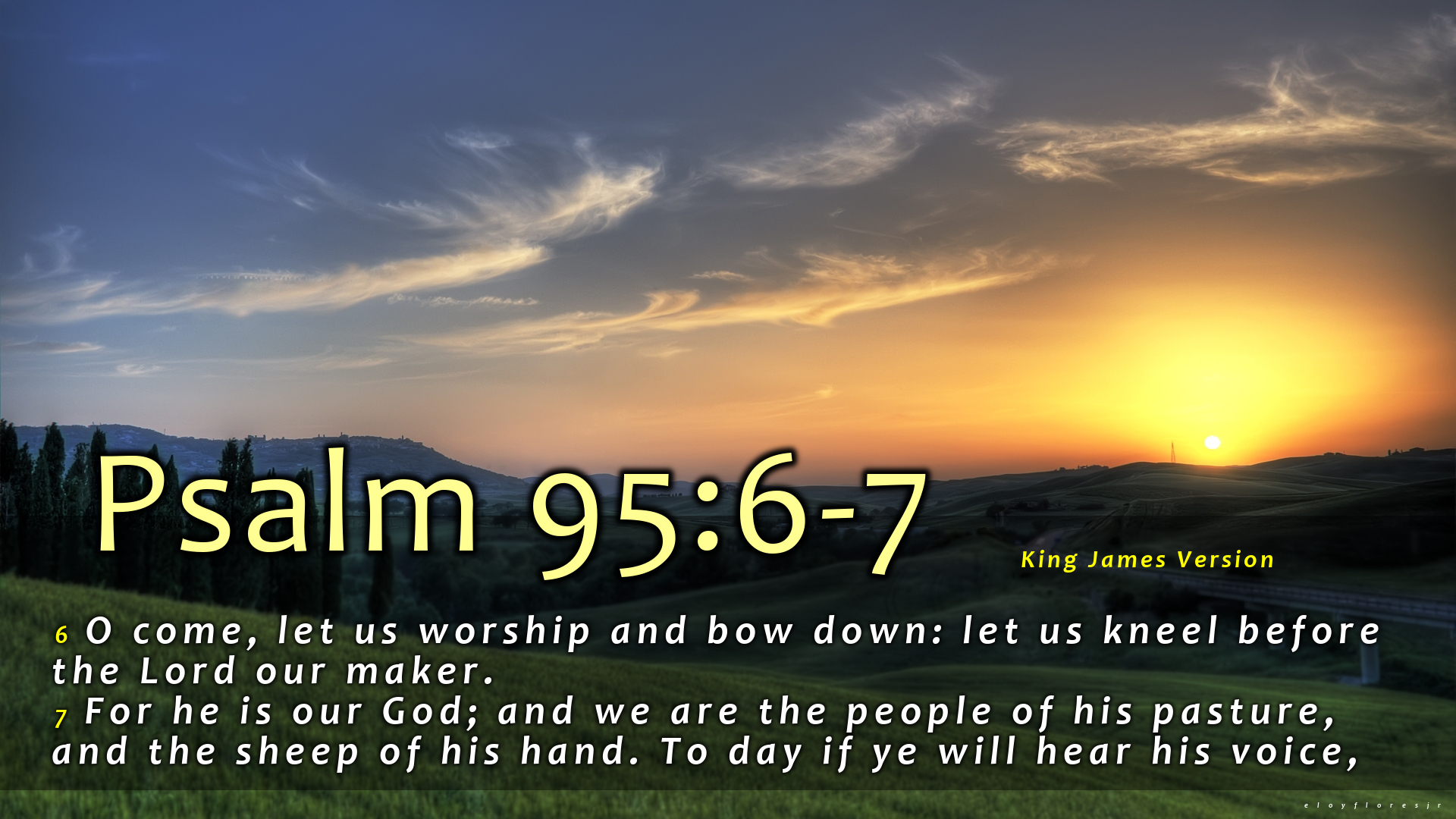 Psalm 95 Verse 7 - HD Wallpaper 