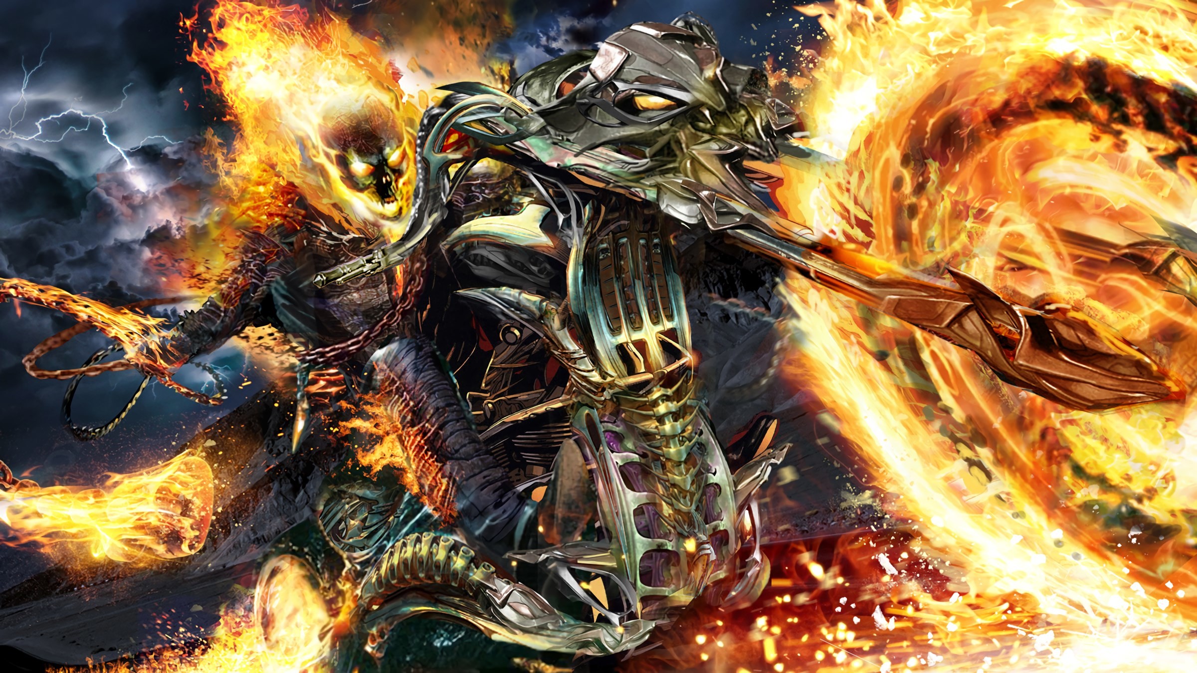 Data Src Ghost Rider Wallpaper Image - Ghost Rider Wallpaper Pc - HD Wallpaper 
