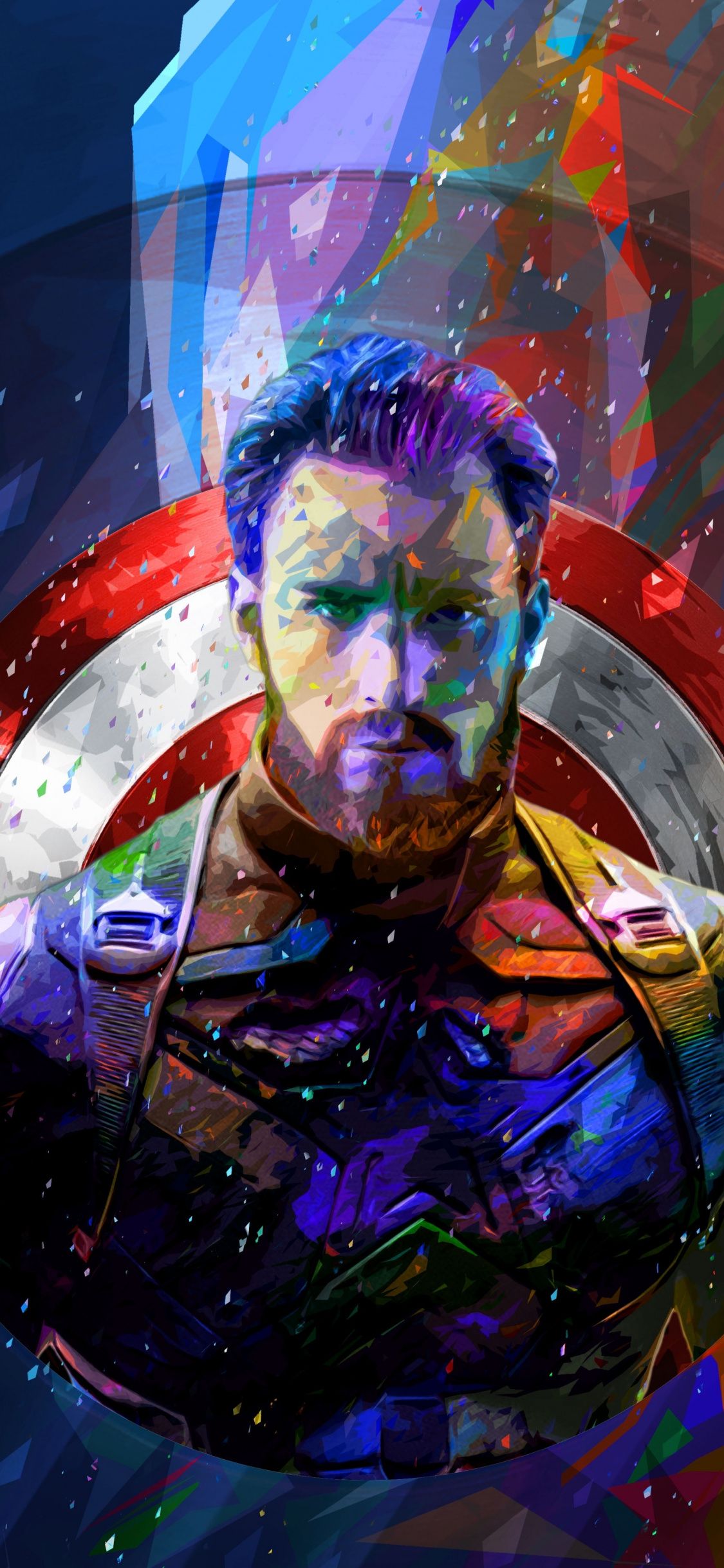 Captain America Colorful - HD Wallpaper 