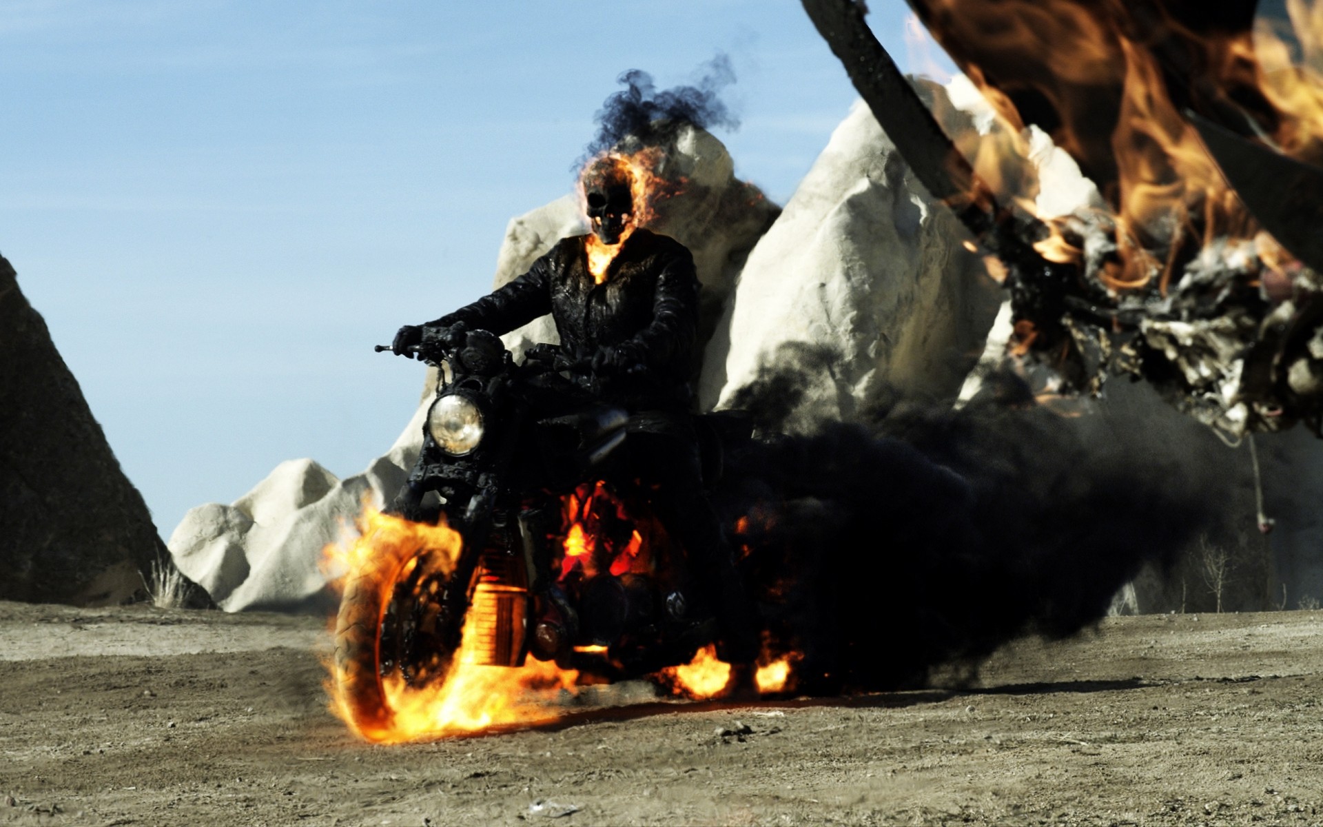 Movies Flame One Vehicle Adult Action Outdoors Smoke - Ghost Rider Hd Wallpaper 1920 X 1080 - HD Wallpaper 