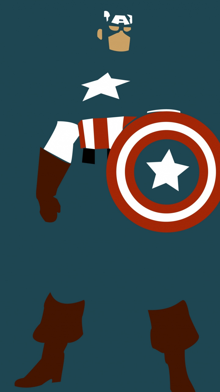 Captain America, Digital Art, Minimalism, Wallpaper - Captain America Wallpaper 4k - HD Wallpaper 
