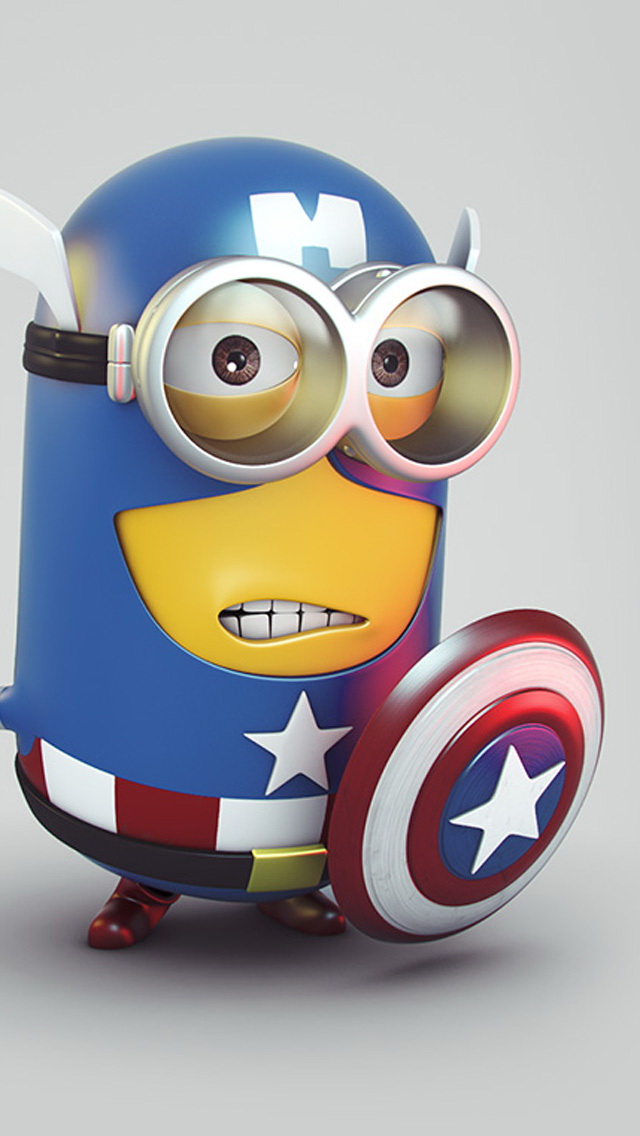 Captain America Iphone Wallpaper Hd - Captain Minion - HD Wallpaper 