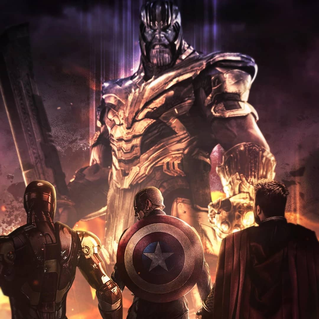 Avengers Endgame Hd Wallpaper Download - Thanos Vs Iron Man Thor Captain America - HD Wallpaper 