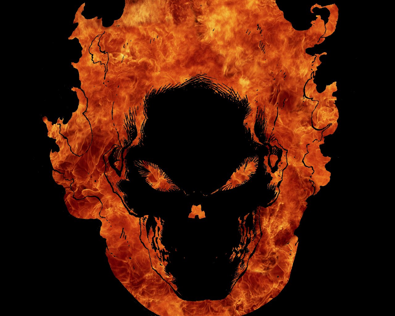 Ghost Rider Wallpaper - Ghost Rider Logo Skull - HD Wallpaper 