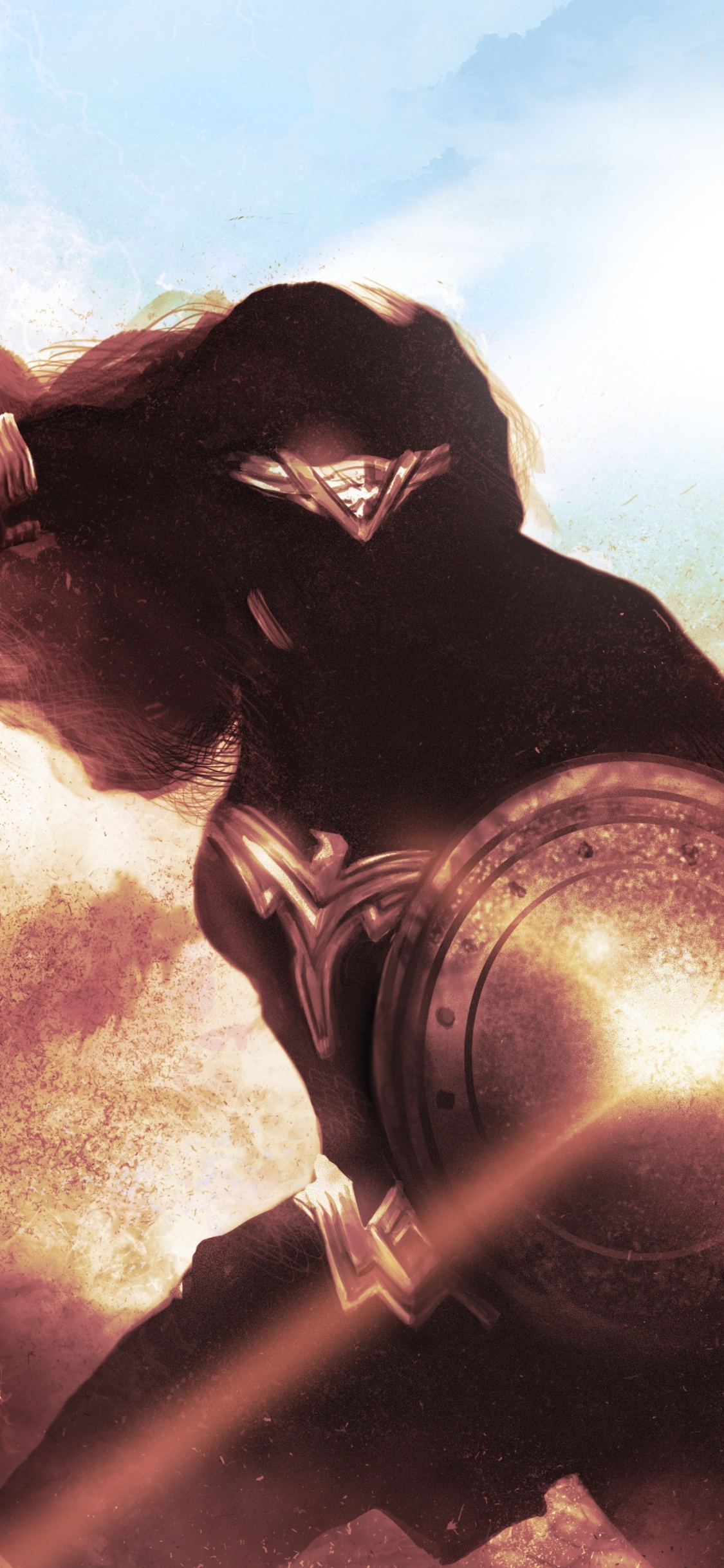 Dark, Artwork, Wonder Woman, Sword And Shield, Wallpaper - Wonder Woman Sword And Shield Art - HD Wallpaper 