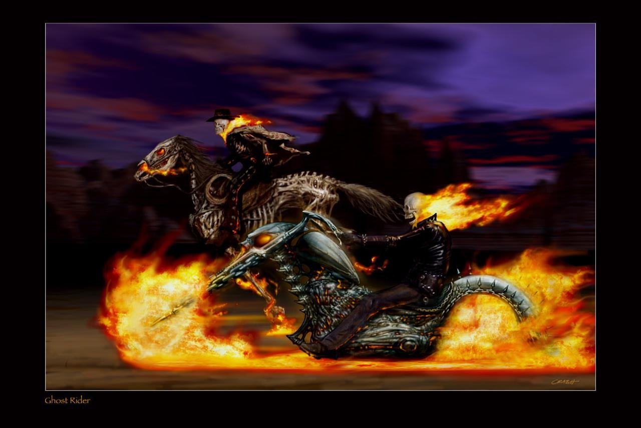 Free Download Ghost Rider Wallpaper Id - Ghost Rider And Ghost Rider - HD Wallpaper 