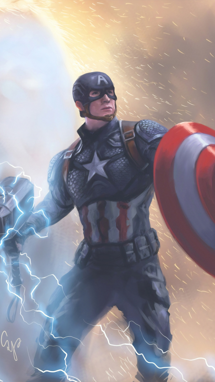 Captain America Artwork - HD Wallpaper 
