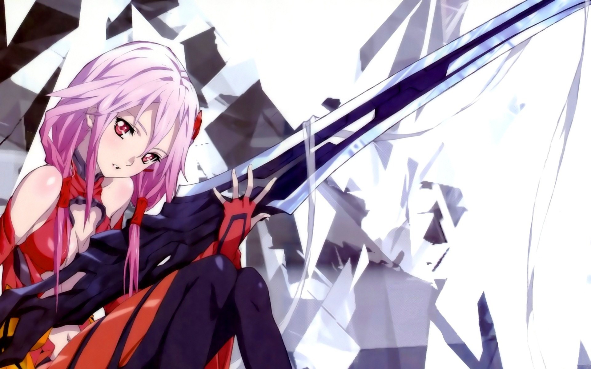 Sword In Hand Of The Girl Anime Crown Sinner - Guilty Crown Inori Wallpaper Hd - HD Wallpaper 