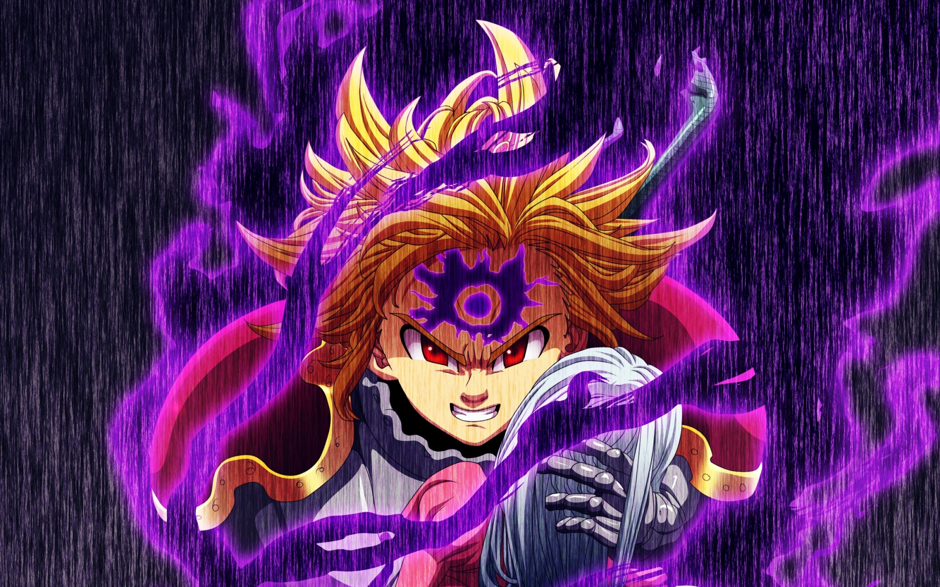 Meliodas, Creative, Manga, The Seven Deadly Sins, Rain, - Meliodas Y Elizabeth Hd - HD Wallpaper 