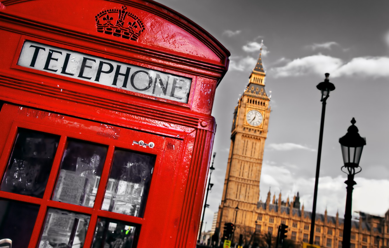 Photo Wallpaper England, London, Phone Booth, London, - England Phone Booth - HD Wallpaper 