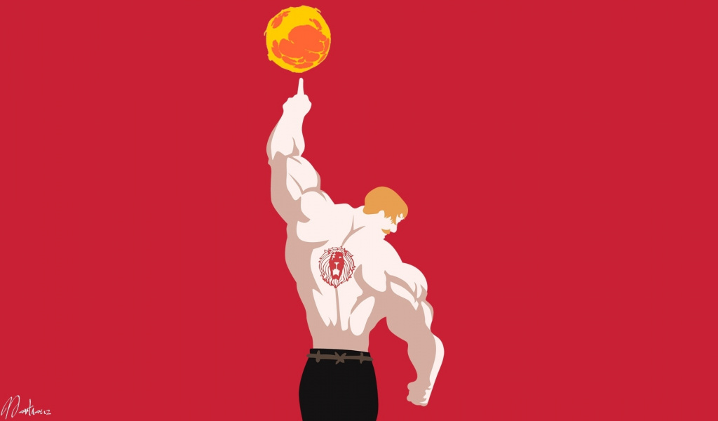 Escanor, The Seven Deadly Sins, Anime, Minimal, Art, - Seven Deadly Sins Escanor Wallpaper Pc - HD Wallpaper 