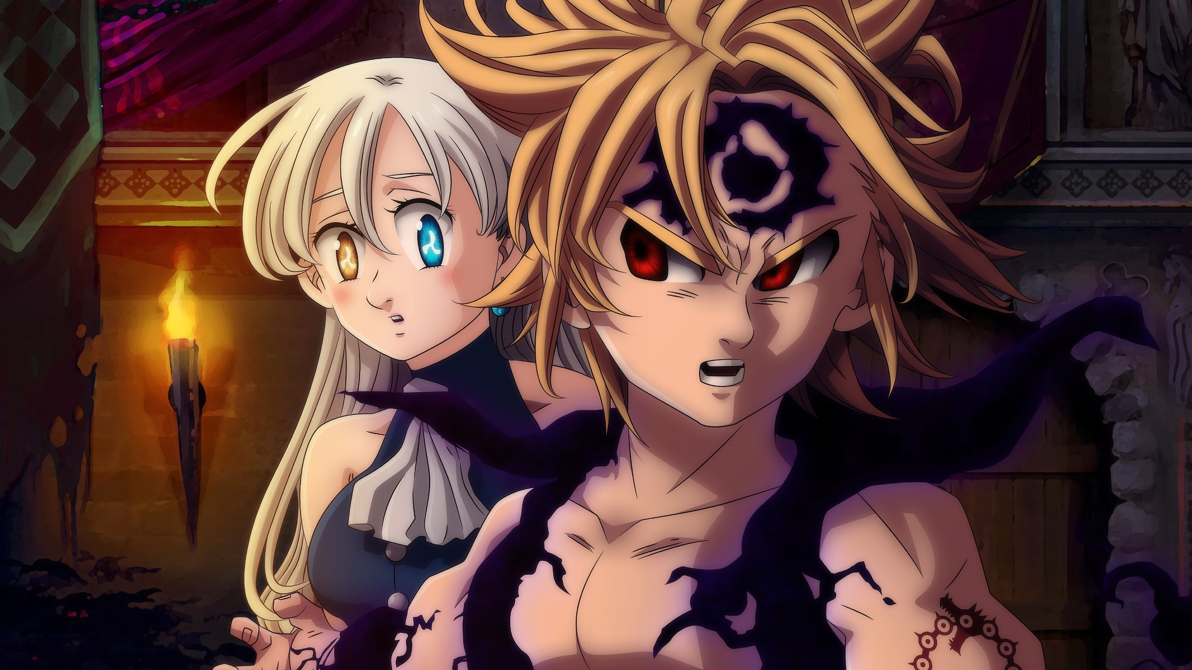 Nanatsu No Taizai Seven Deadly Sins Meliodas And Diane - Nanatsu No Taizai Wallpaper Hd 4k - HD Wallpaper 