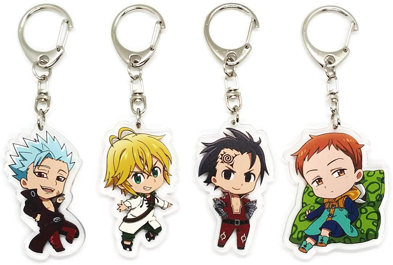 Set Of 4 The Seven Deadly Sins Anime Acrylic Keychain - Anime Ban Seven Deadly Sins - HD Wallpaper 