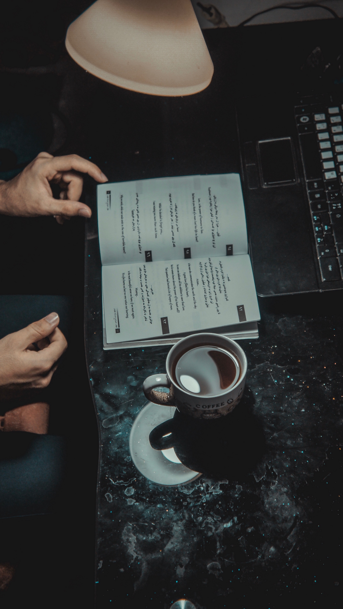 Wallpaper Book, Cup, Laptop, Hands, Mood - Laptop - HD Wallpaper 