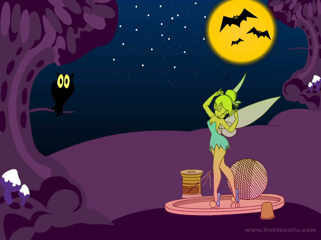 Disney Tinkerbell Wallpaper - Tinkerbell Halloween - HD Wallpaper 