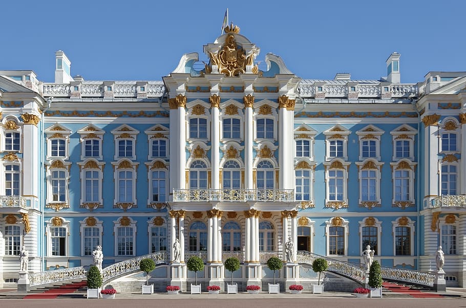 Russia, Sankt Petersburg, Catherine S Palace, Castle, - Catherine Palace - HD Wallpaper 