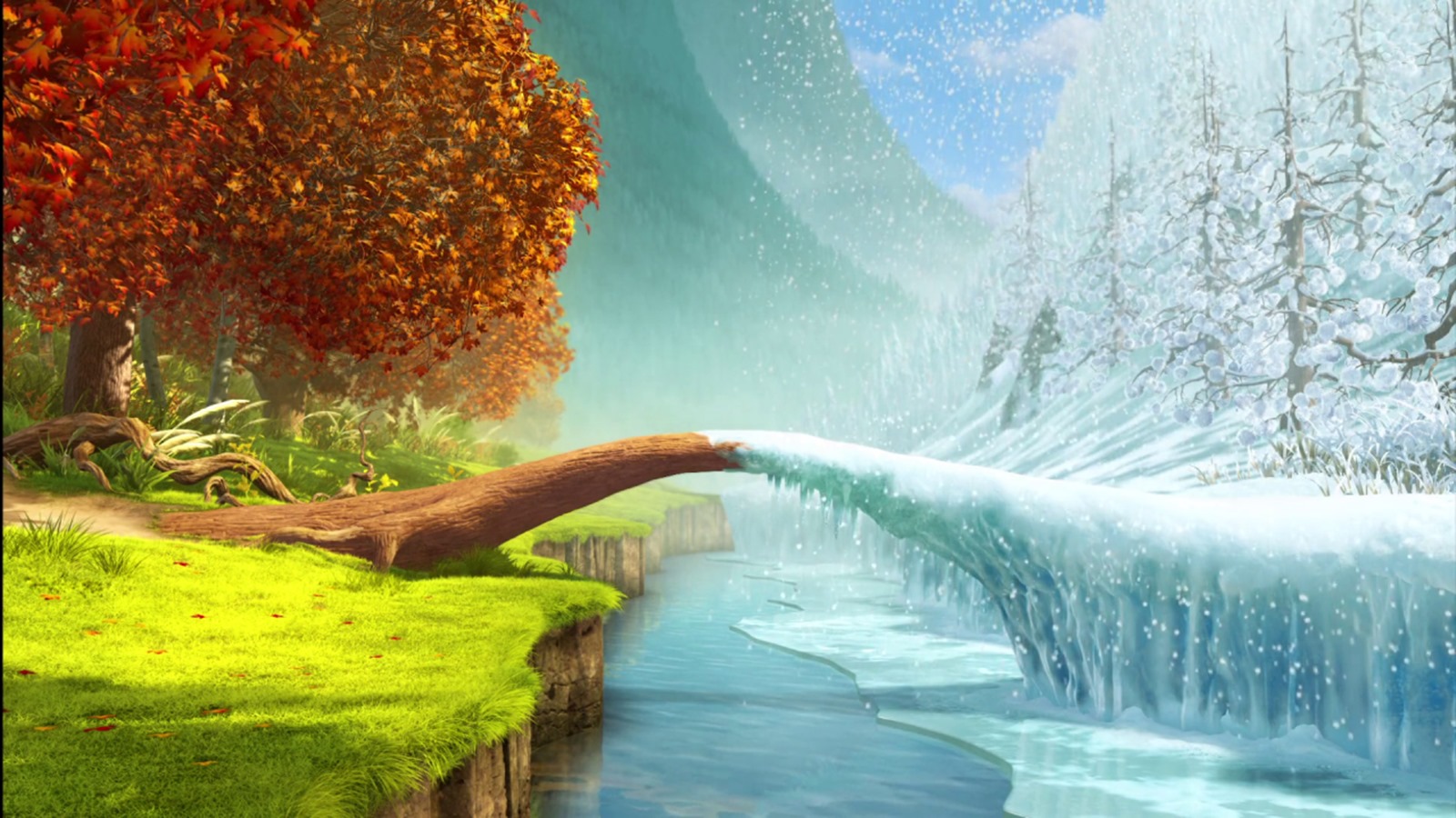 Tinkerbell Winter And Summer - HD Wallpaper 