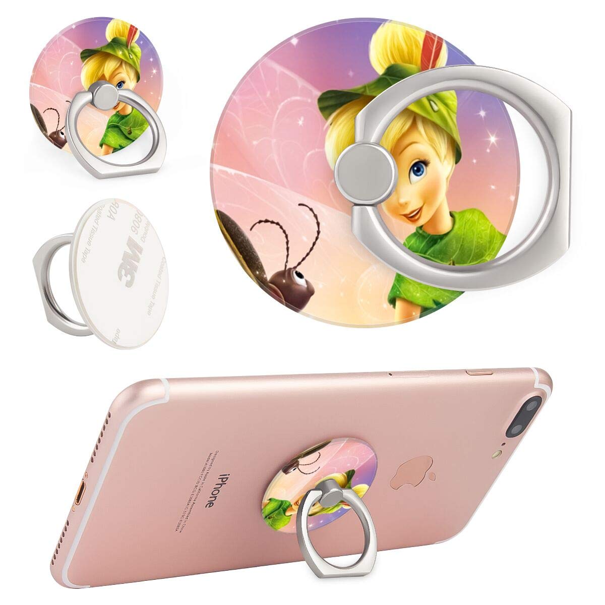 Disney Collection Phone Ring Stand Round Tinkerbell - Mobile Phone - HD Wallpaper 