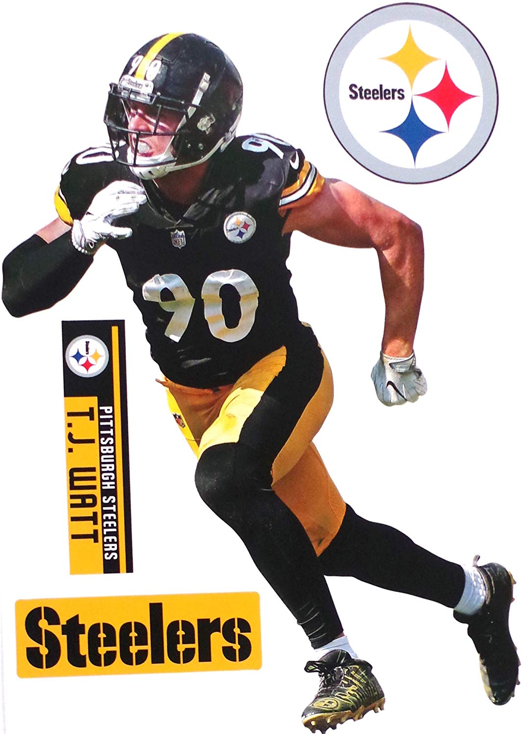 Watt Pittsburgh Steelers Logo Set Official Nfl Vinyl - Pittsburgh Steelers - HD Wallpaper 