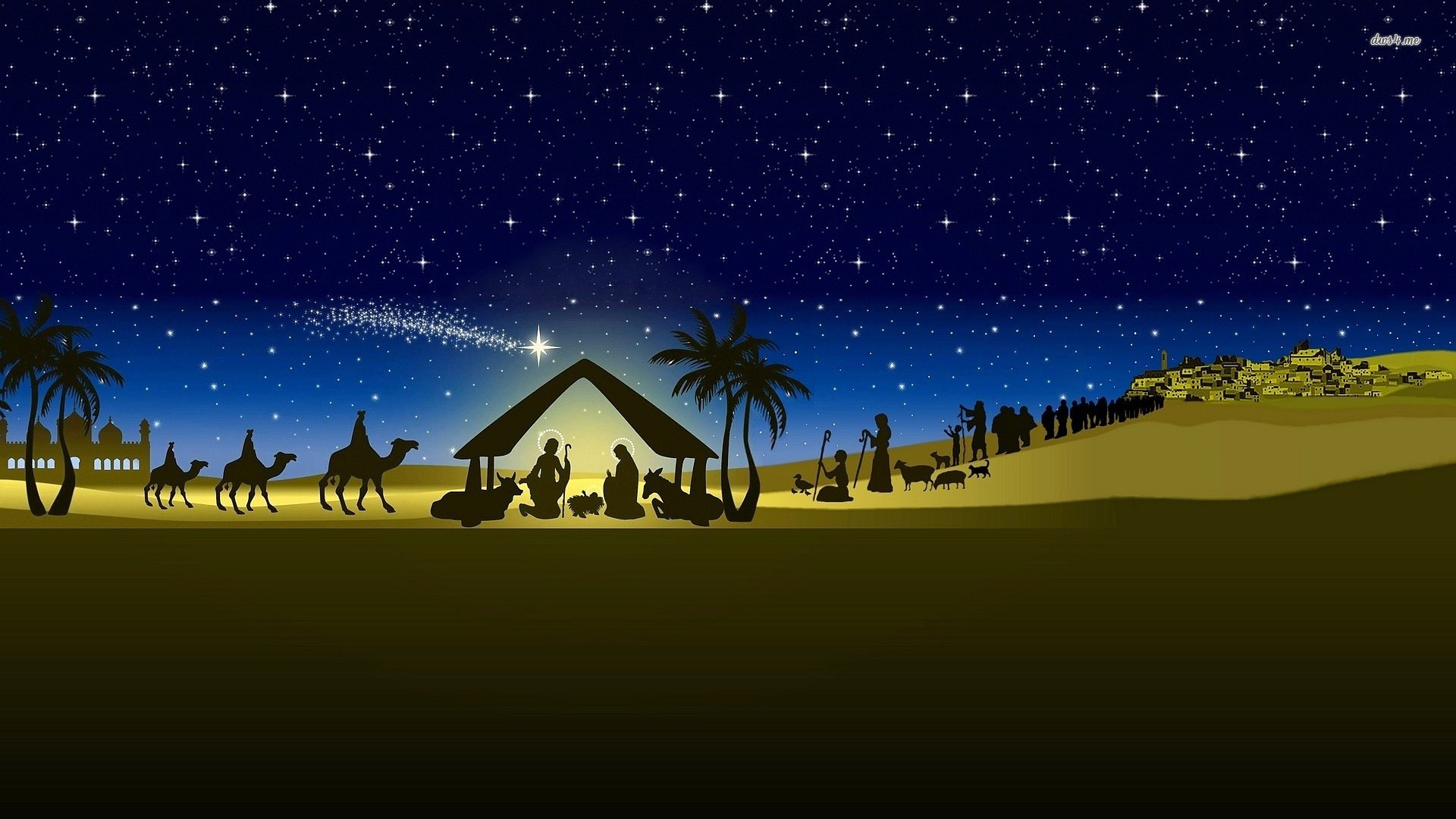 Nativity Scene Background Hd - HD Wallpaper 