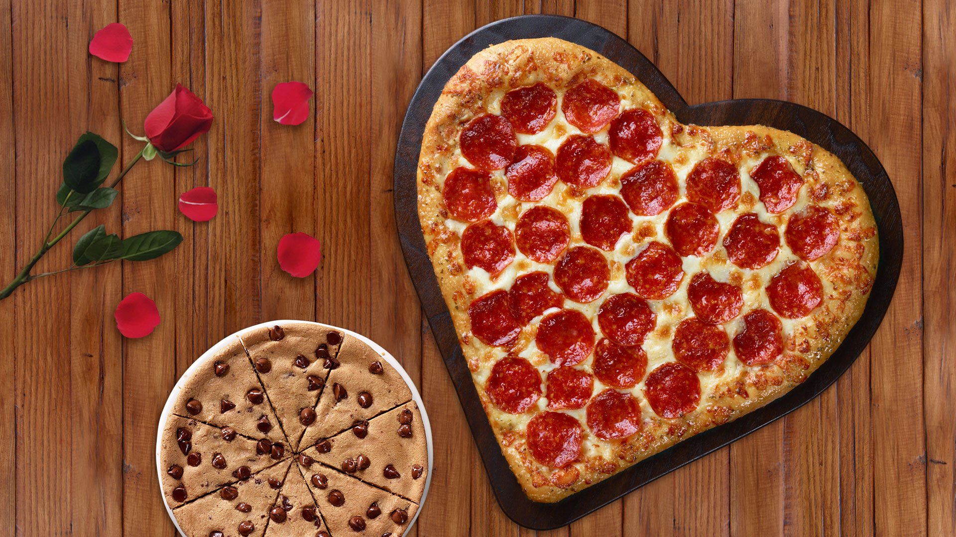 Heart Pizza Pizza Hut - HD Wallpaper 